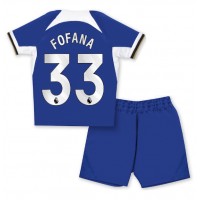 Chelsea Wesley Fofana #33 Hemmadräkt Barn 2023-24 Kortärmad (+ Korta byxor)